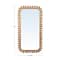 Hello Honey® 45" Natural Boho-Southwestern Beaded Rectangular Firwood Wall Mirror